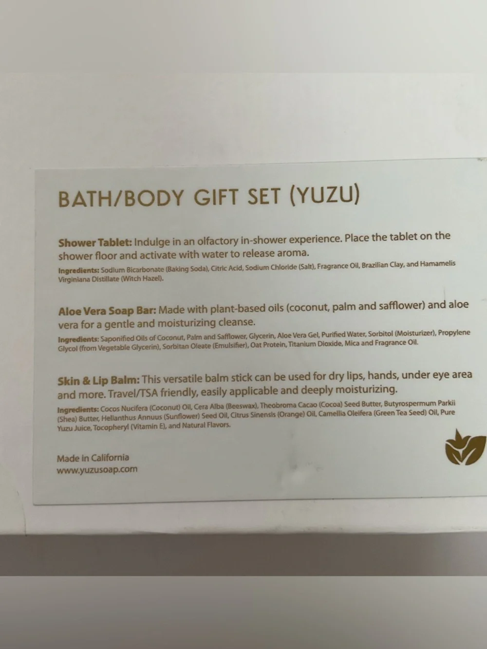 Yuzu Soap 3-Pc collection of handcrafted Natural Bath and Body Gift Skincare